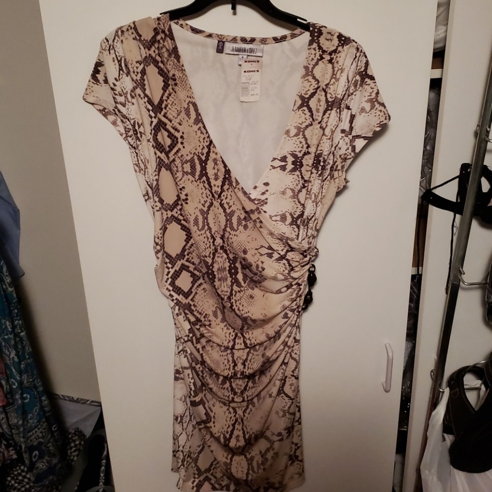 JLo faux wrap dres